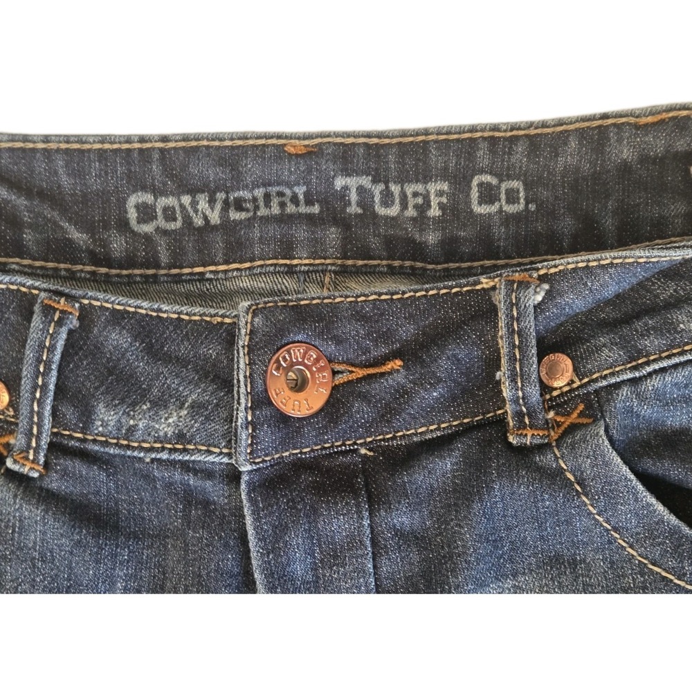 Cowgirl Tuff Co. Womens Jeans WILD THING Barbed Wire Bootcut Tag Sz 29 *(32x35) - Picture 3 of 16